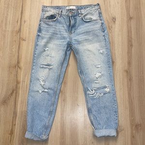 Zara Boyfriend Jeans in Sunrise Blue